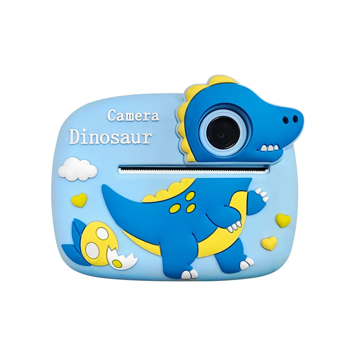 Kids' Rubber Digital Instant Camera for Ages 3-12, 1080P HD 24MP, 2.4-In Screen, TF Memory Card Expansion Support, Fun Sticker Printing with Print Paper, Mobile Recording Compatibility, USB Cable Included, Ideal Birthday/Christmas Gift