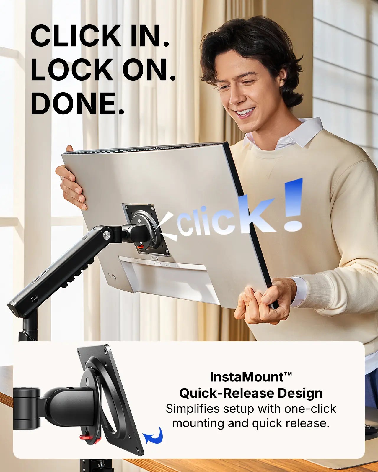 Flowlift Pro Monitor Arm – Dual & Single Screen Support (13-32”), Mechaspring Technology, Instamount, Locksteady, Precisionview – Smooth, Durable, Adjustable Setup for Gamers and Professionals"